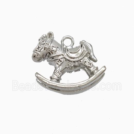 Copper Trojanhorse Pendant Platinum Plated