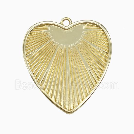 Copper Heart Pendant Gold Plated