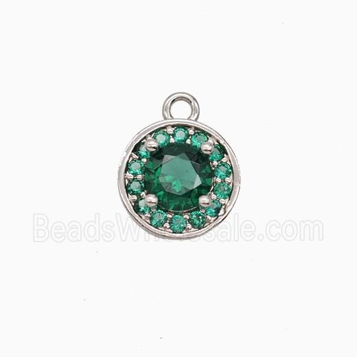 Copper Sun Pendant Pave Zirconia Crystal Glass Platinum Plated