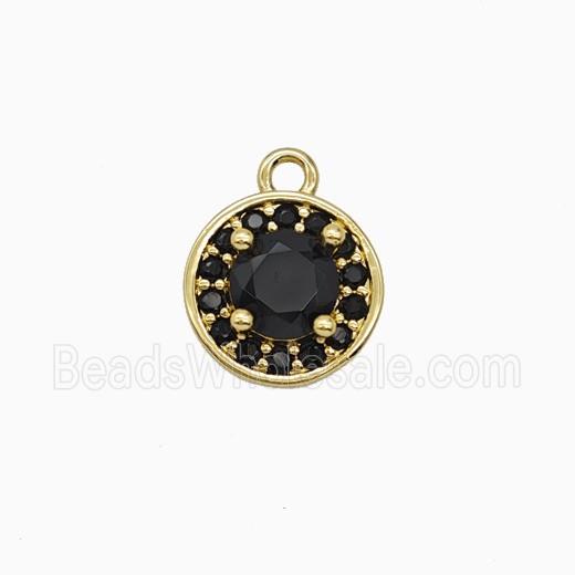 Copper Sun Pendant Pave Zirconia Crystal Glass Gold Plated