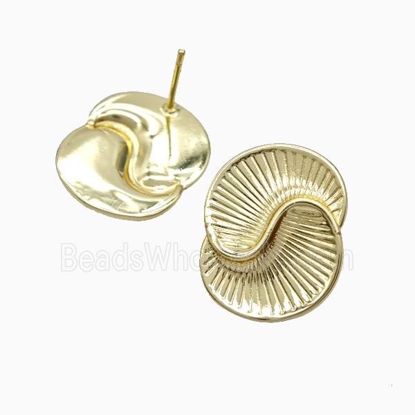 Copper Stud Earrings Gold Plated