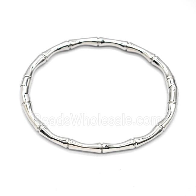 Copper Bracelet Stretchy Platinum Plated