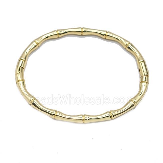 Copper Bracelet Stretchy Gold Plated