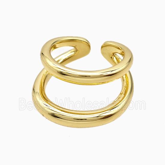Copper Rings 18K Gold Plated