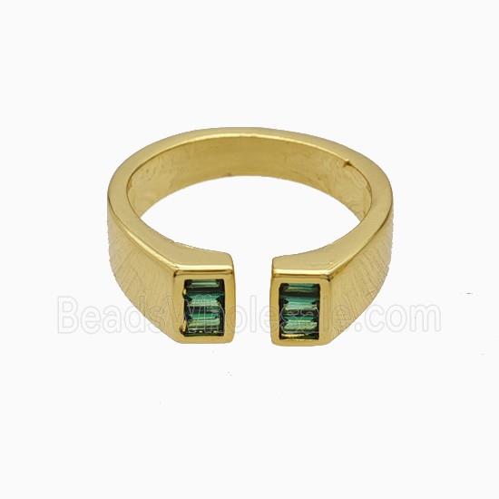 Copper Rings Pave Zirconia 18K Gold Plated