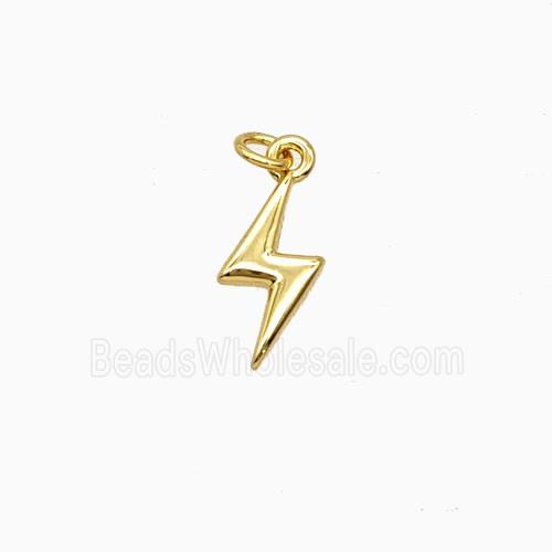 Copper Lightning Pendant 18K Gold Plated