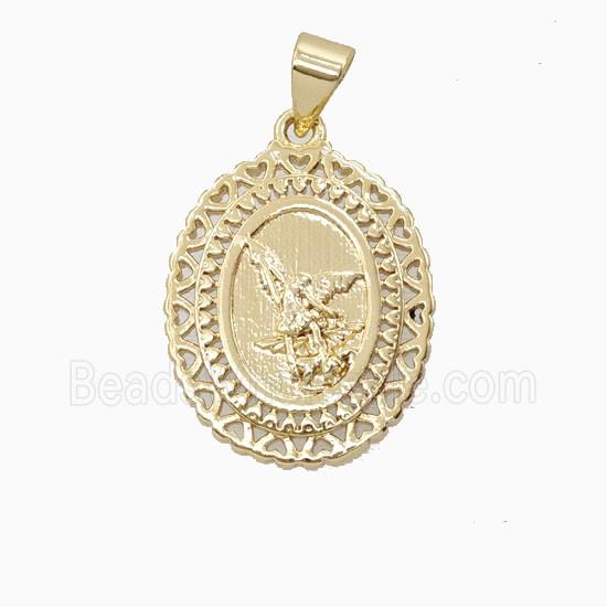 Copper Adam And Eve Pendant 18K Gold Plated
