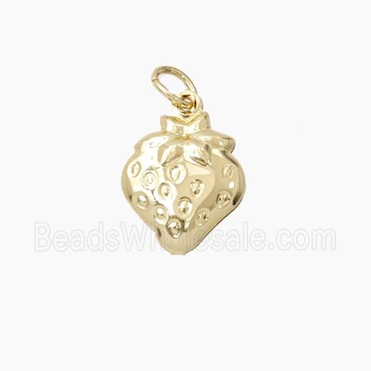 Copper Strawberry Pendant Gold Plated