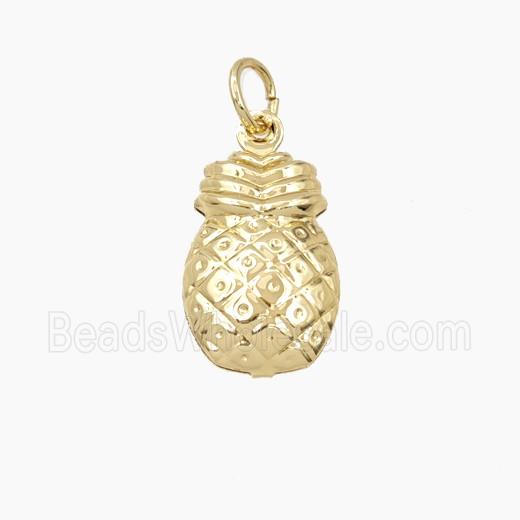 Copper Pineapple Pendant Gold Plated