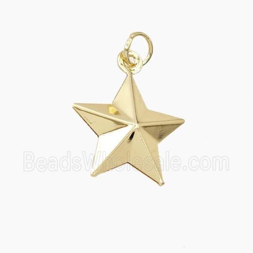 Copper Star Pendant Gold Plated