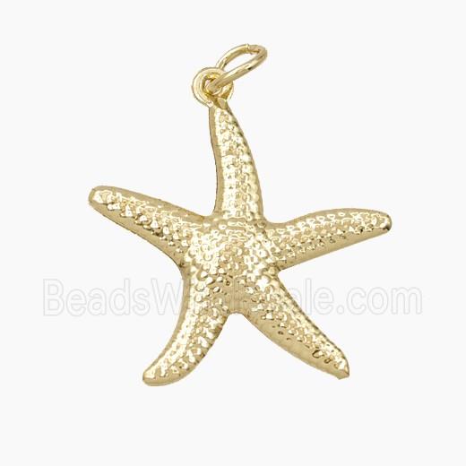 Copper Starfish Pendant Gold Plated