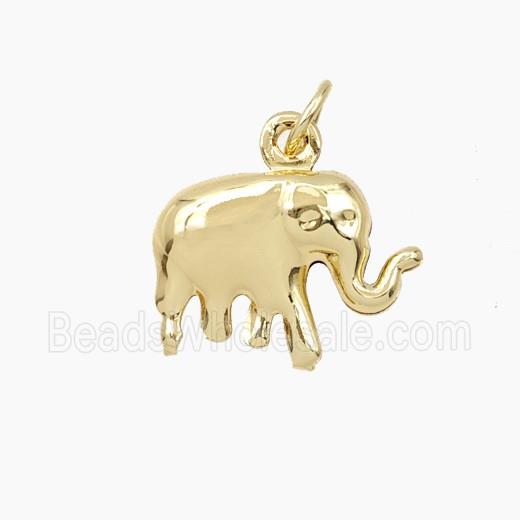 Copper Elephant Pendant Gold Plated