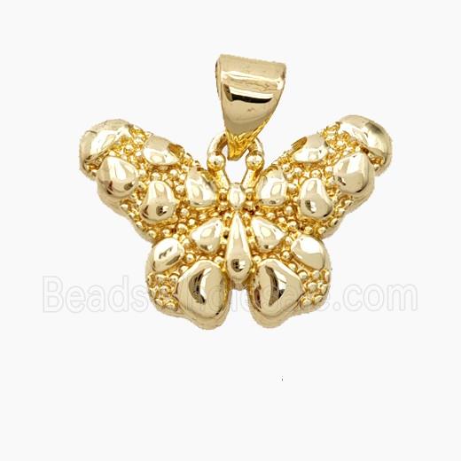 Bohemia Style Copper Butterfly Pendant Gold Plated