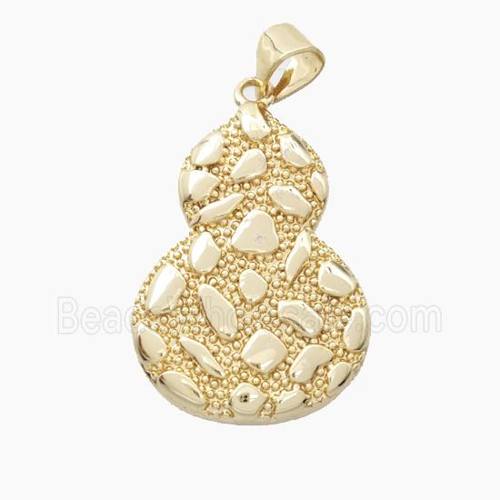 Bohemia Style Copper Gourd Pendant Gold Plated