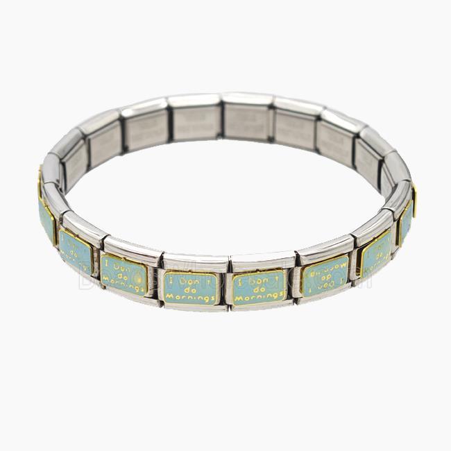 Raw Stainless Steel Module Bracelet Enamel