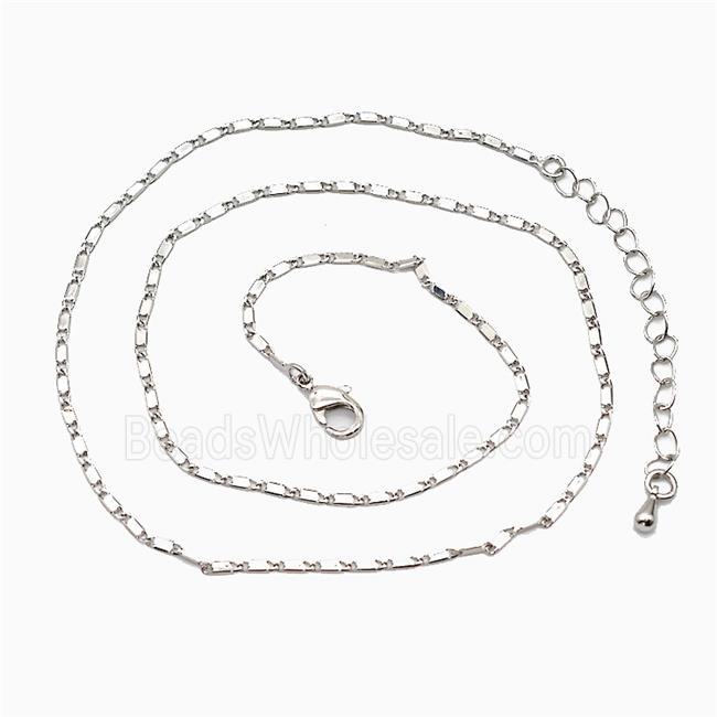 Copper Necklace Chain Platinum Plated
