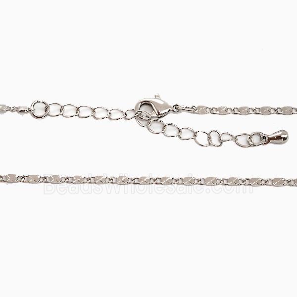 Copper Necklace Chain Platinum Plated