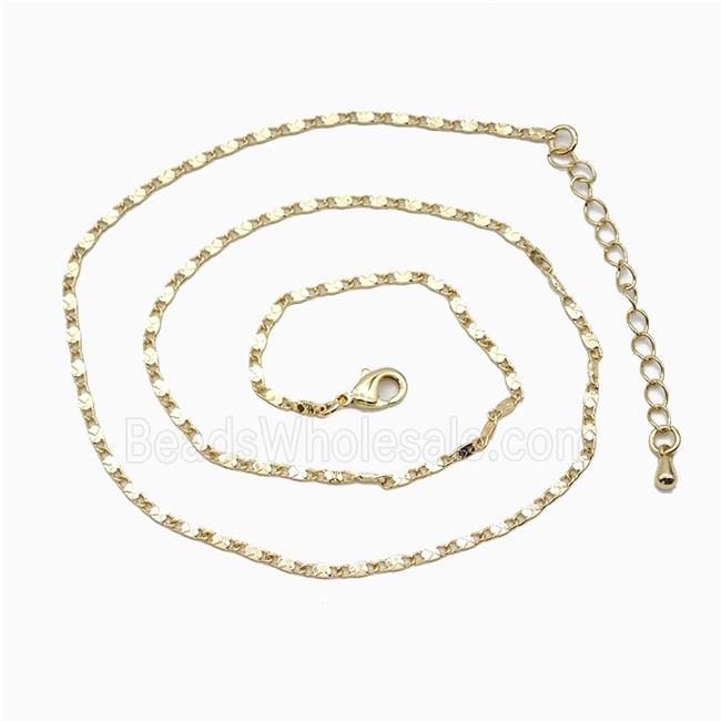 Copper Necklace Chain Gold Plated