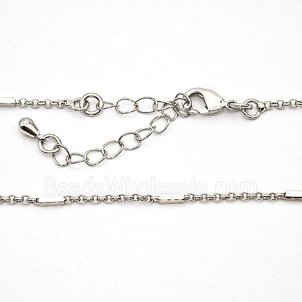Copper Necklace Chain Platinum Plated