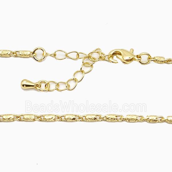 Copper Necklace Chain Gold Plated
