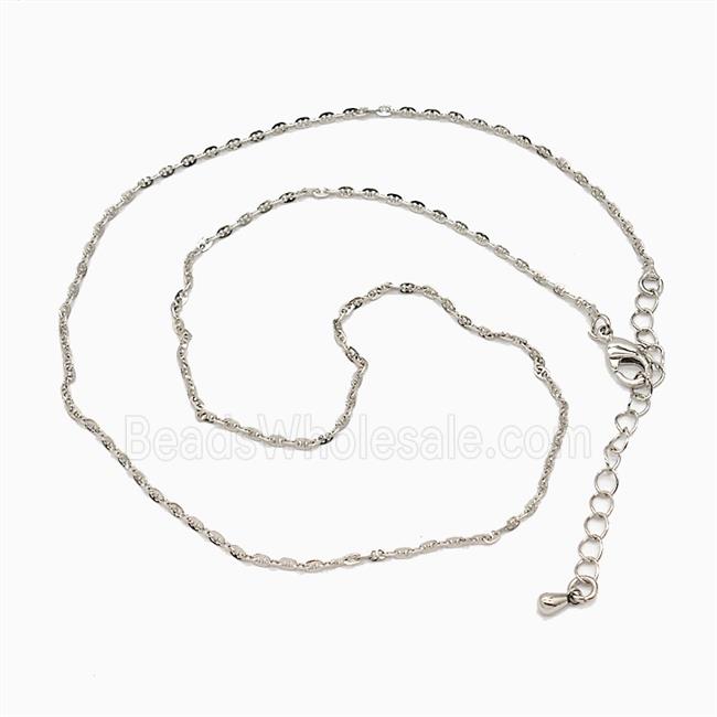Copper Necklace Chain Platinum Plated