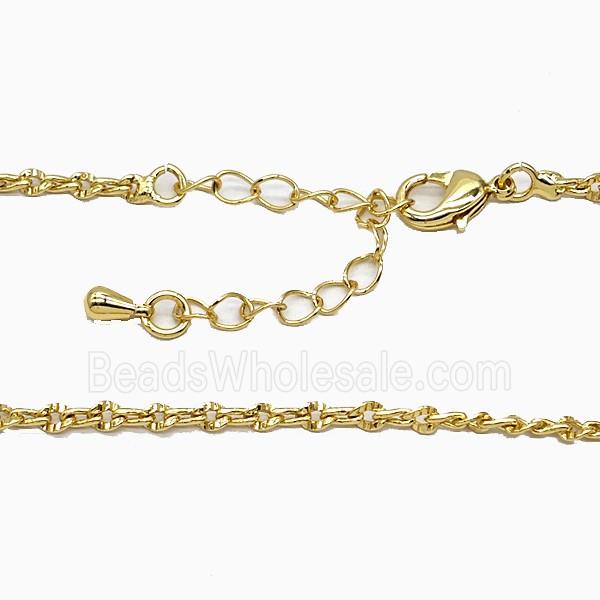 Copper Necklace Chain Gold Plated