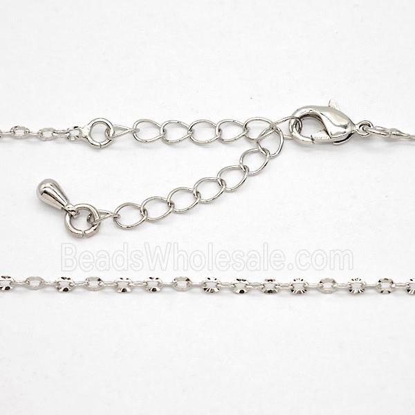 Copper Necklace Chain Platinum Plated