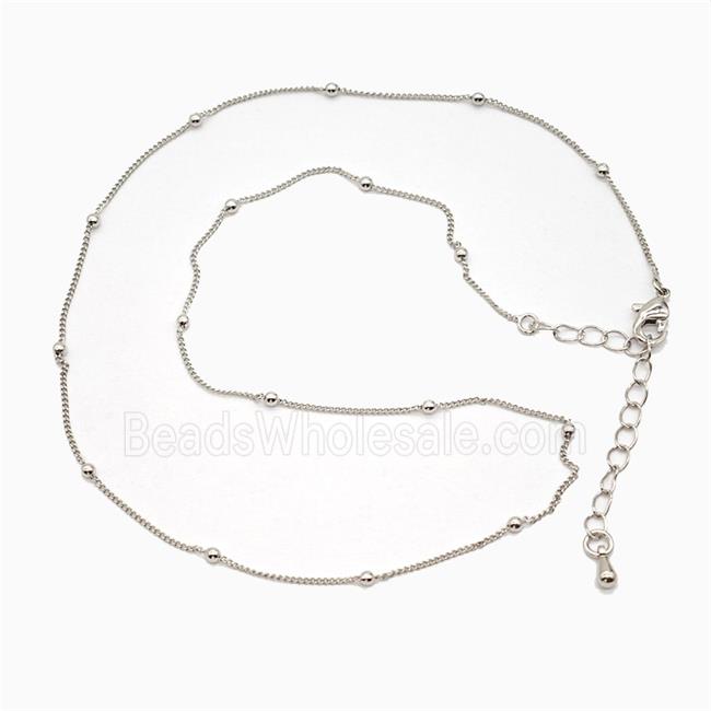 Copper Necklace Chain Platinum Plated