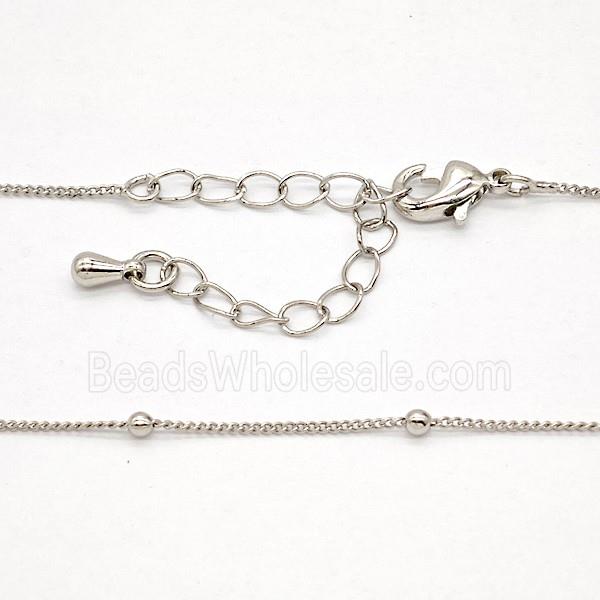 Copper Necklace Chain Platinum Plated