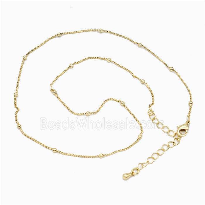 Copper Necklace Chain Gold Plated