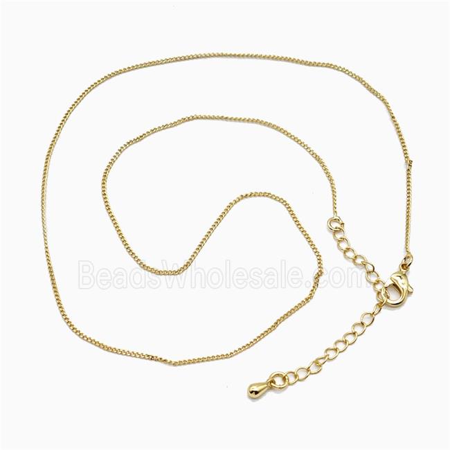 Copper Necklace, Gold Plated