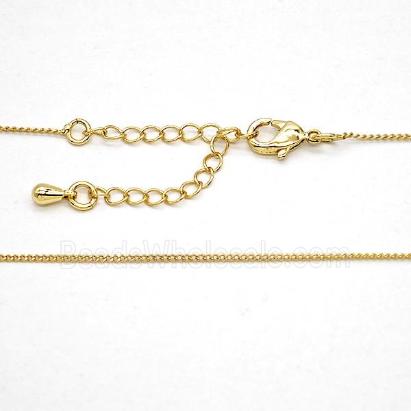 Copper Necklace, Gold Plated