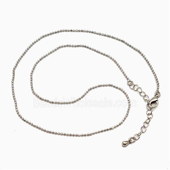 Copper Necklace Chain Platinum Plated