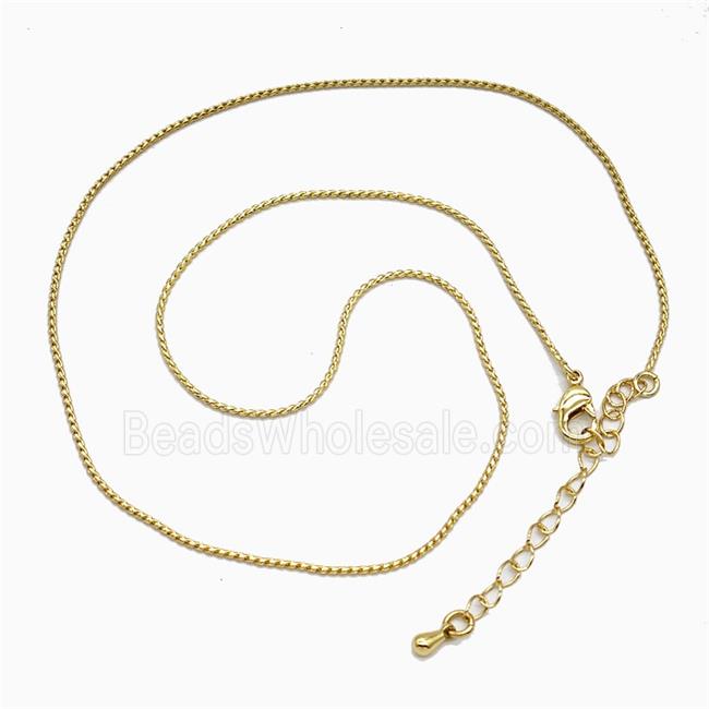 Copper Necklace Chain Gold Plated