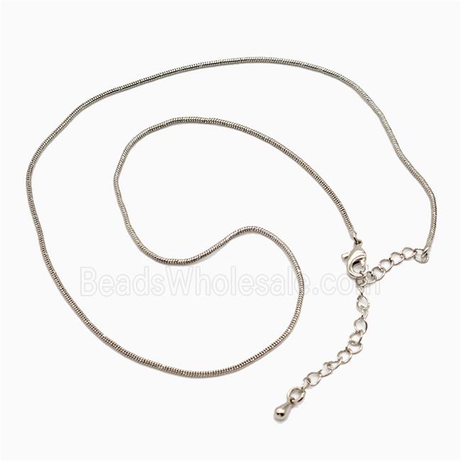 Copper Necklace Chain Platinum Plated