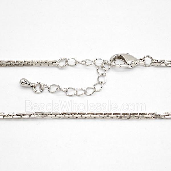 Copper Necklace Chain Platinum Plated