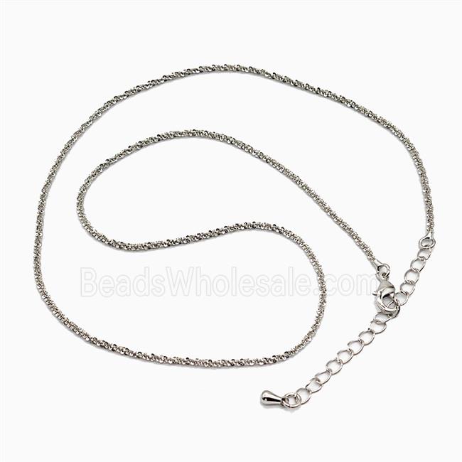 Copper Necklace Chain Platinum Plated