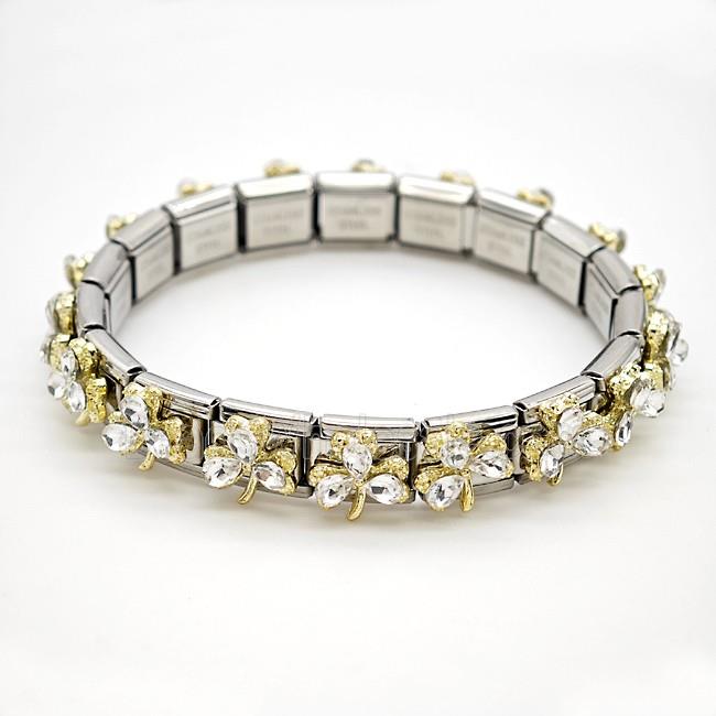 Stainless Steel Bracelet, Platinum plated