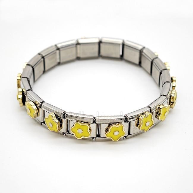 Stainless Steel Bracelet, Platinum plated