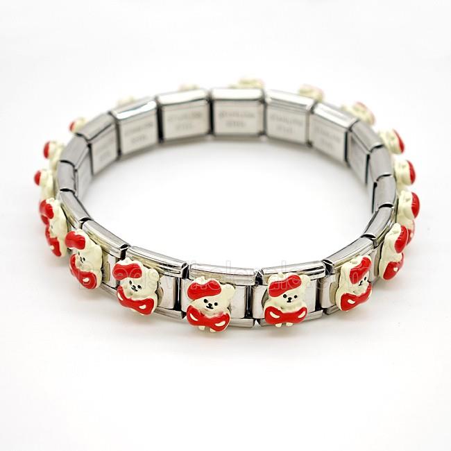 Stainless Steel Bracelet, Platinum plated