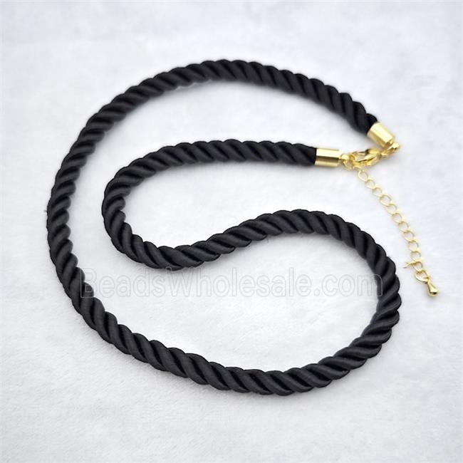 Nylon wire Necklace, gold plated