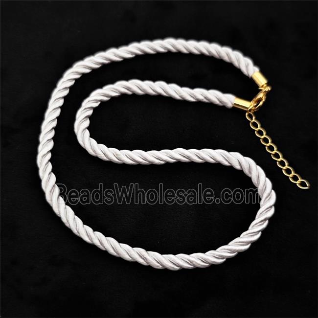 Nylon wire Necklace, gold plated