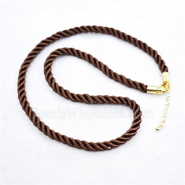 Nylon wire Necklace, gold plated