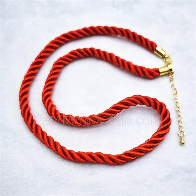Nylon wire Necklace, gold plated