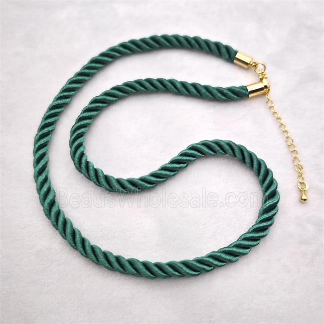Nylon wire Necklace, gold plated