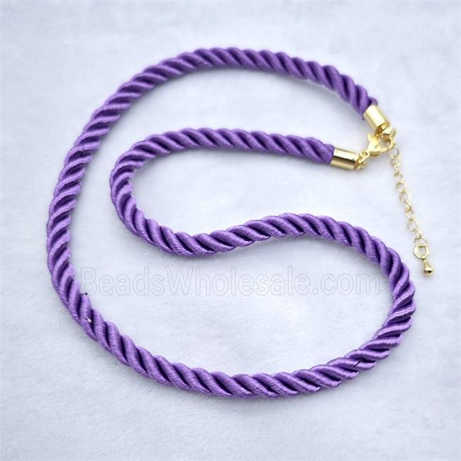 Nylon wire Necklace, gold plated