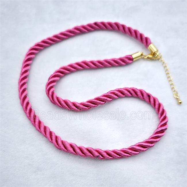 Nylon wire Necklace, gold plated