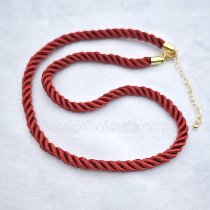 Red Nylon Wire Necklace