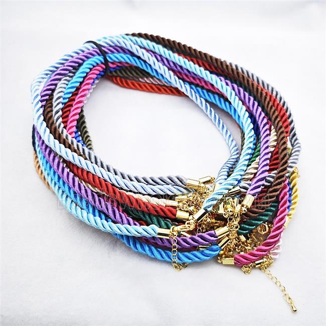 Nylon wire Necklace, gold plated