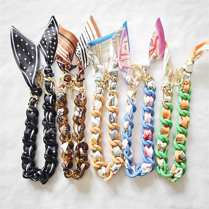 Polyester Fabric Resin Necklace Chain Mixed